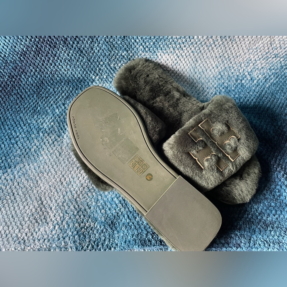 Tory Burch Fuzzy Slides - image 2